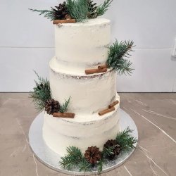 Lesní svatební dort